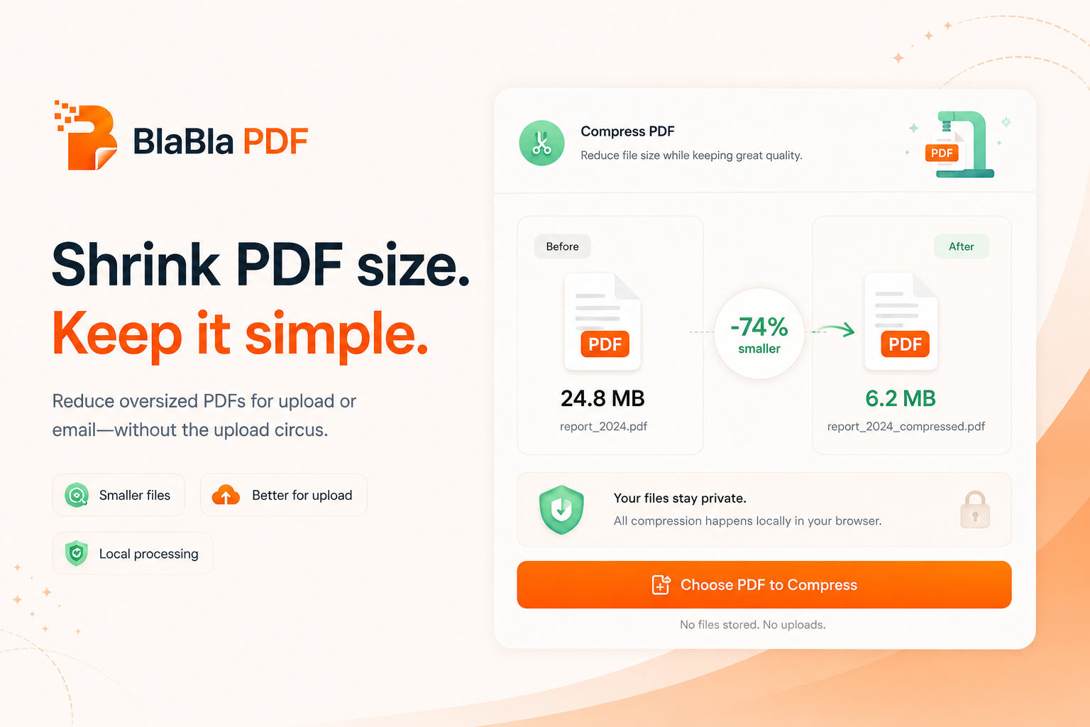 PDF file size being reduced in BlaBla PDF