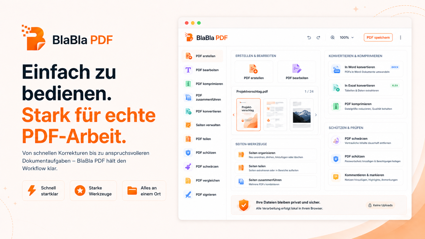BlaBla PDF Erweiterungsansicht fuer einfache und starke PDF-Arbeit