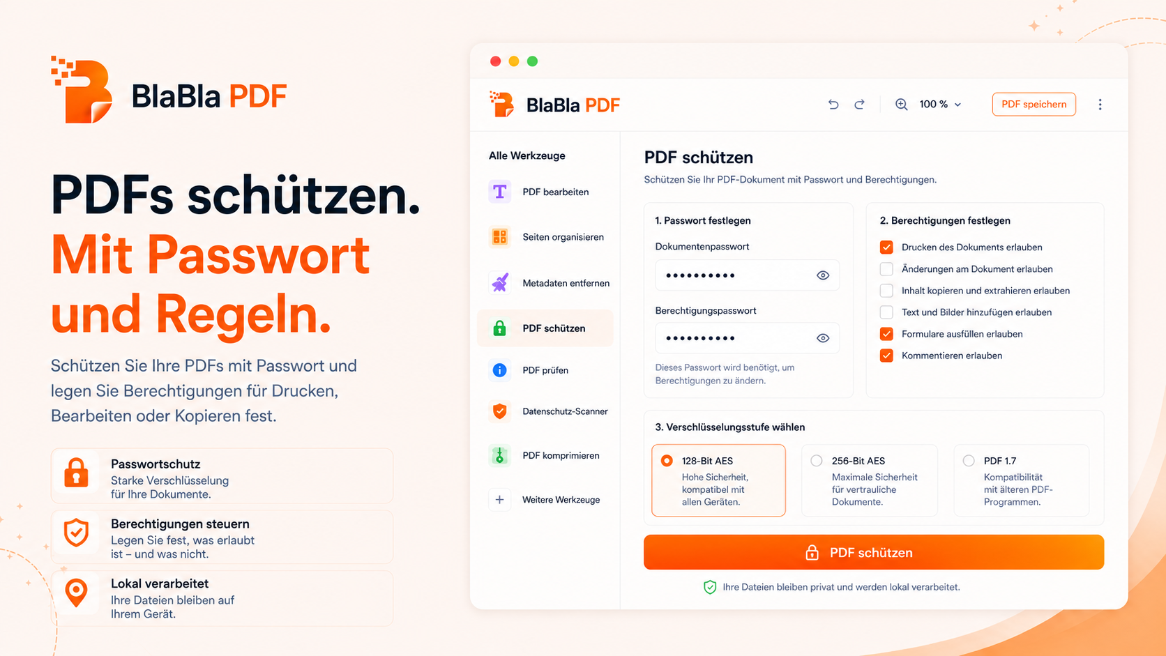 BlaBla PDF Passwortschutz zum Schuetzen eines PDFs